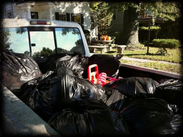 One of the Five loads we took to Goodwill.