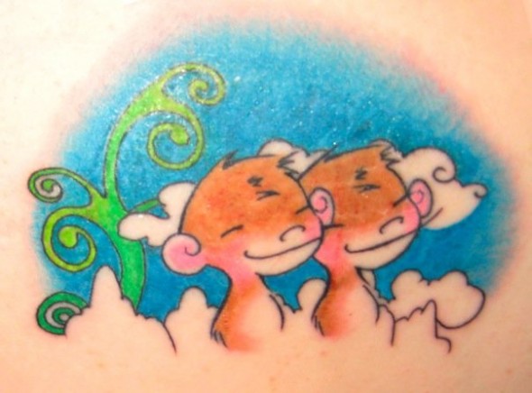 Twin Monkeys On Flesh - Spring 2008