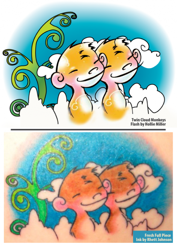 Twin Cloud Monkeys Flash & Final